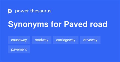 synonym for paved|paved road synonym.